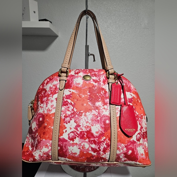 Coach Handbags - Coach Peyton Floral Cora Domed Satchel